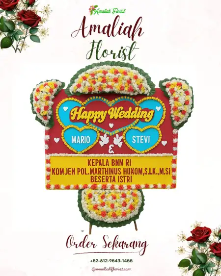 Papan Bunga Pernikahan Cibalanarik